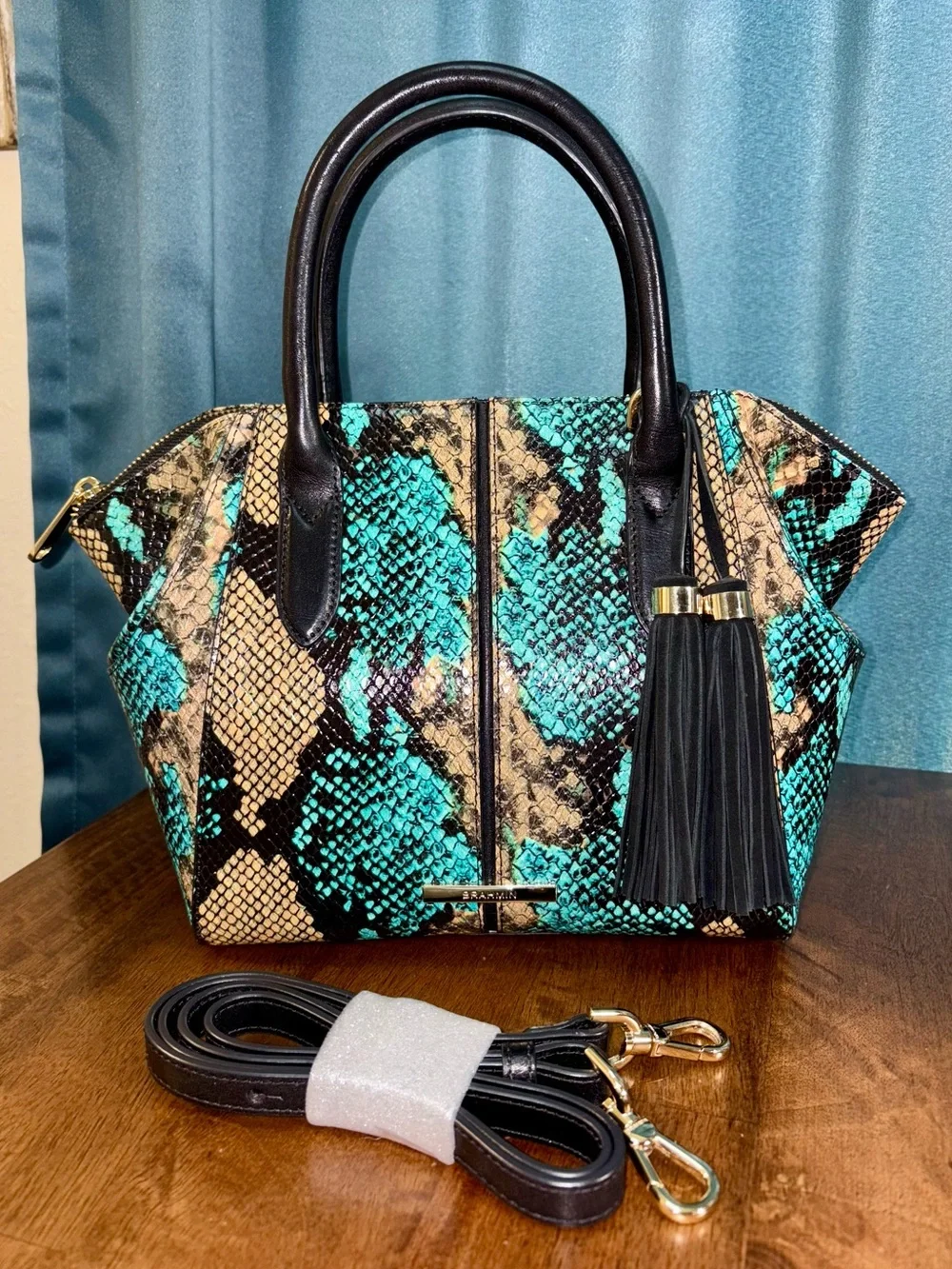 Brahmin GUC Mini Camila - Bird of Paradise Frontera - Suede Tassels - Wing Sides
